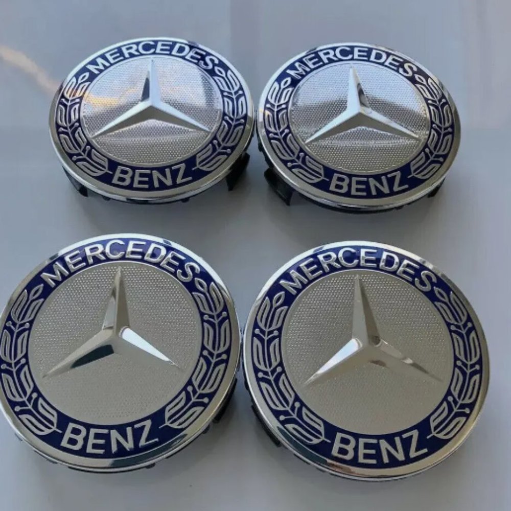 NEW 4 Classic Mercedes-Benz 75MM Wheel Hub Caps